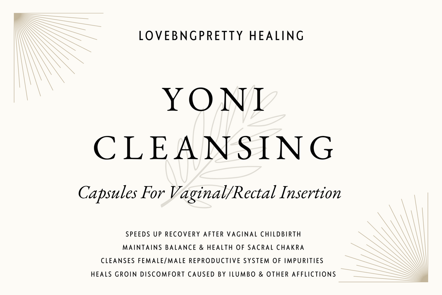 Yoni Cleansing Capsules